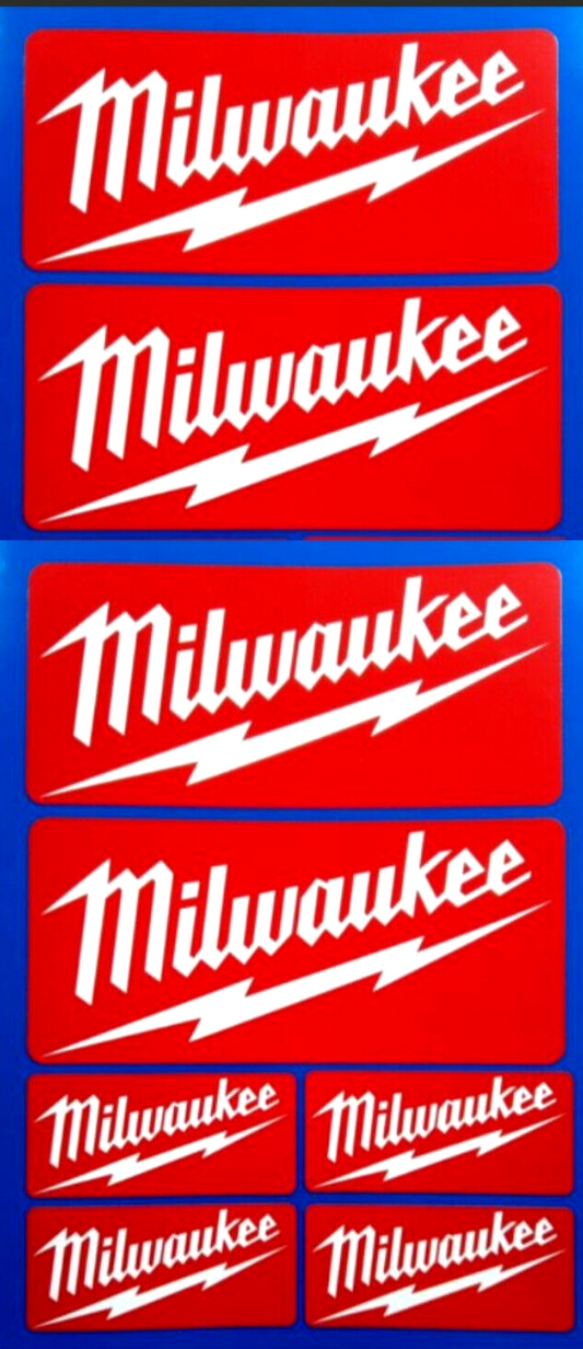 Milwaukee Tools Vinyl Stickers Toolbox Workshop