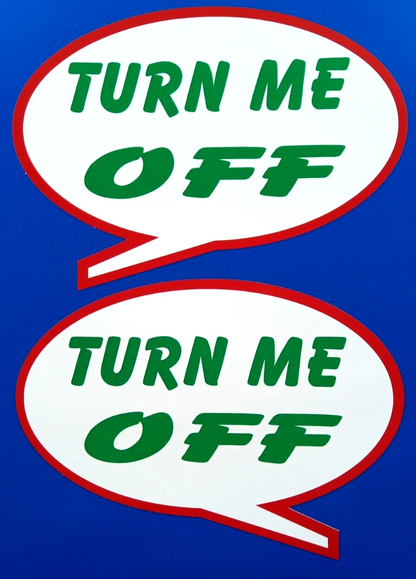 Save Money 'Turn Me Off' Light & Socket Switch Surround Vinyl Stickers