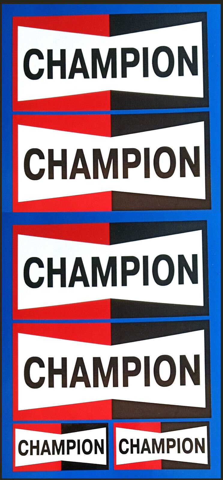 Champion Spark Plugs Logo Decal Stickers Set Toolbox