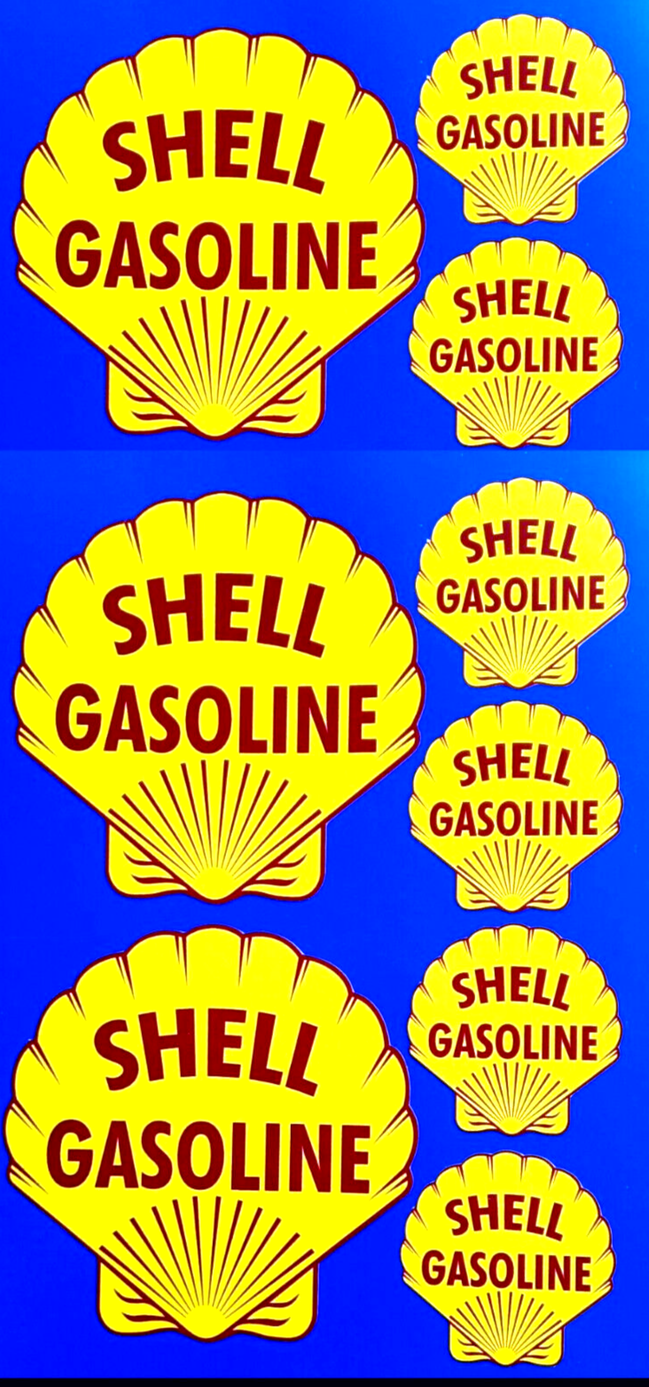 Shell Gasoline Retro Classic Car Vinyl Stickers