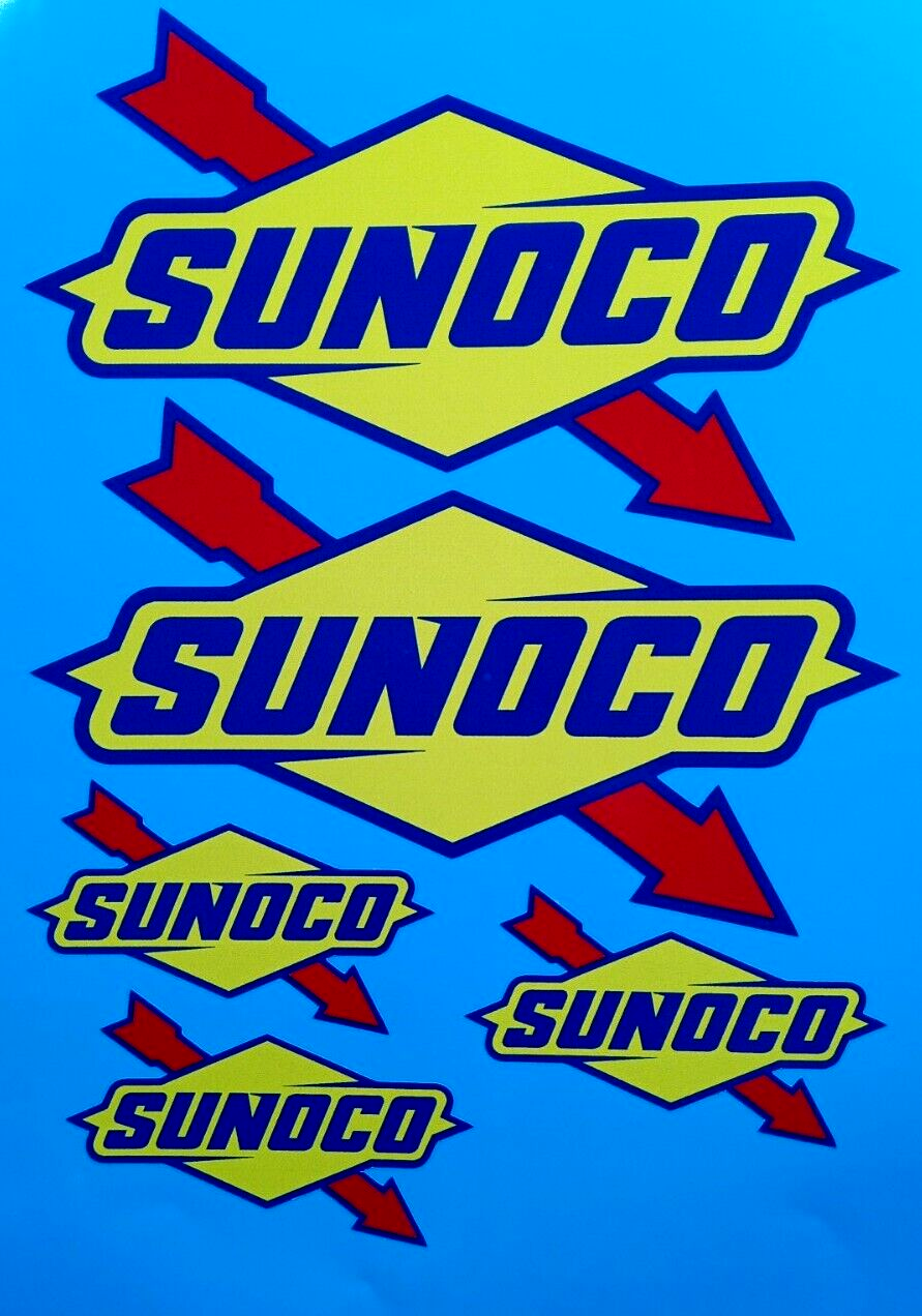 Sunoco Race Fuel Oil Petrol Pump Decal Vinyl Stickers Petrolania